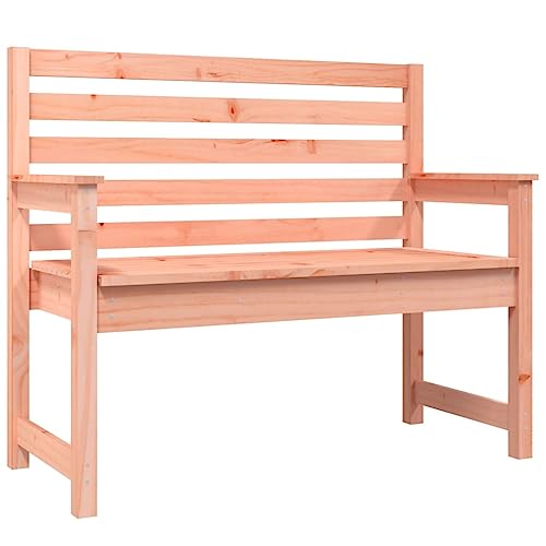 Homvdxl 2-Sitzer Gartenbank Outdoor Bank mit Rückenlehne Holz Garten Loveseat mit Armlehnen Massivholzrahmen für Terrasse Park Dunkelbraun von Homvdxl