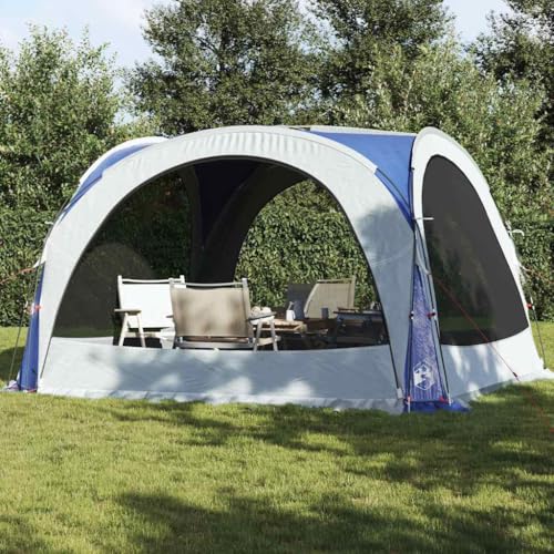 Homvdxl 4 Mann Partyzelt mit Netztüren Großes Familienzelt Party Baldachin Pavillon für Camping Reisen Strand Familienaktivität Hochzeit Blau Homvdxl 4 Mann Partyzelt mit Netztüren Großes Familienzelt Party Baldachin Pavillon für Camping Reisen Strand Familienaktivität Hochzeit Blau von Homvdxl