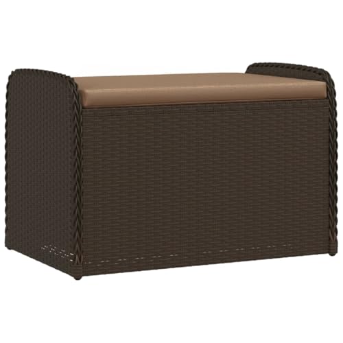 Homvdxl Aufbewahrungsbank mit Sitzkissen, für Flur, Schlafzimmer, Wohnzimmermöbel, 80x51x52cm, Braun Homvdxl Aufbewahrungsbank mit Sitzkissen, für Flur, Schlafzimmer, Wohnzimmermöbel, 80x51x52cm, Braun von Homvdxl