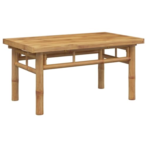 Homvdxl Bambus-Couchtisch für Wohnzimmer, Bambus-Wohnzimmertisch, rechteckiger Mitteltisch, mit natürlichem Finish, für drinnen und draußen, 70 x 40 x 35 cm von Homvdxl