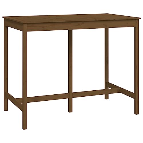Homvdxl Bartisch Holz Frühstück Esstisch Couchtisch Massivholz Kiefer 140x80x110cm Honigbraun Homvdxl Bartisch Holz Frühstück Esstisch Couchtisch Massivholz Kiefer 140x80x110cm Honigbraun von Homvdxl