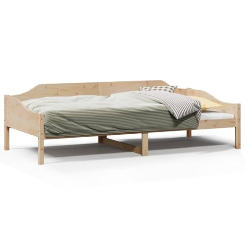 Homvdxl Einzelschlafsofa Holz 90x200 cm Daybed für Erwachsene & Jugendliche ohne Matratze (Braun) von Homvdxl