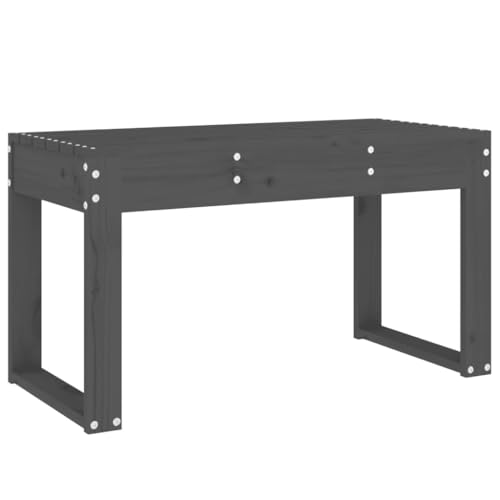 Homvdxl Gartenbank 80x38x45cm Einfache Holz Parkbank Balkonbänke Gartenmöbel Grau von Homvdxl