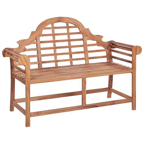 Homvdxl Gartenbank für den Außenbereich, Holzbank, Terrassenmöbel, Sitz mit hoher Rückenlehne und Armlehne, für Veranda/Rasen/Hof, 127 x 58,5 x 92,5 cm von Homvdxl