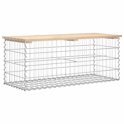 Homvdxl Gartenbank mit Gabionenkorb und Holzsitzgelegenheit, 103 x 44 x 42 cm, hohe Tragfähigkeit, wetterfest, Zweisitzer, Terrasse, Balkon, Möbel, Outdoor-Dekor-Sitz, Braun Homvdxl Gartenbank mit Gabionenkorb und Holzsitzgelegenheit, 103 x 44 x 42 cm, hohe Tragfähigkeit, wetterfest, Zweisitzer, Terrasse, Balkon, Möbel, Outdoor-Dekor-Sitz, Braun von Homvdxl