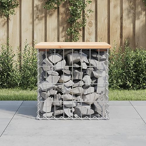 Homvdxl Gartenbank mit Gabionenwand, Außenbank mit Gabionenkorb Dekor, verzinkter Stahl, 43x44x42cm, für Innen, Außen, Terrasse, Park, Braun Homvdxl Gartenbank mit Gabionenwand, Außenbank mit Gabionenkorb Dekor, verzinkter Stahl, 43x44x42cm, für Innen, Außen, Terrasse, Park, Braun von Homvdxl