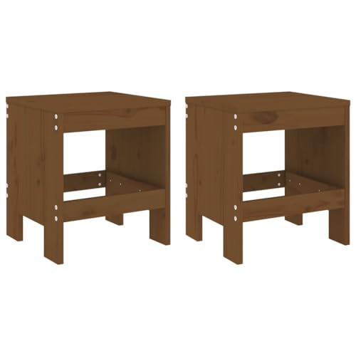 Homvdxl Gartenhocker 2er Set, 45cm Niedrige Outdoor Holzstühle Gesprächsset für Terrasse, Hinterhof, Garten und Pool, Honigbraun Homvdxl Gartenhocker 2er Set, 45cm Niedrige Outdoor Holzstühle Gesprächsset für Terrasse, Hinterhof, Garten und Pool, Honigbraun von Homvdxl