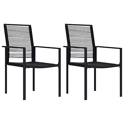 Homvdxl Gartenstuhl Hochlehner PE Rattan Optik Campingstuhl 2er Set 60x55x90cm Homvdxl Gartenstuhl Hochlehner PE Rattan Optik Campingstuhl 2er Set 60x55x90cm von Homvdxl