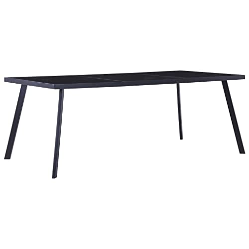 Homvdxl Glas-Esstisch mit Stahlbeinen, 200 x 100 cm, rechteckig, Glastisch für 6-8 Personen, Küche, Esszimmer, Familienarbeitsplatz Homvdxl Glas-Esstisch mit Stahlbeinen, 200 x 100 cm, rechteckig, Glastisch für 6-8 Personen, Küche, Esszimmer, Familienarbeitsplatz von Homvdxl