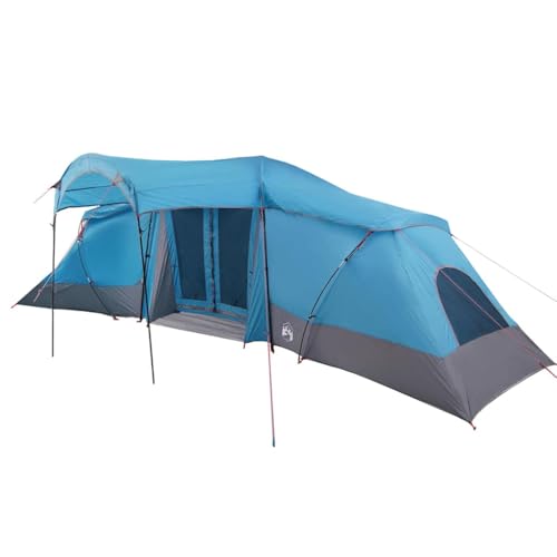 Homvdxl Großes Familienzelt, 721 x 335 x 212 cm, einfach aufzubauen, große Zelte für 6-8 Personen, Familiencamping, Festivals, Wochenendausflüge, wasserdicht - Blau von Homvdxl