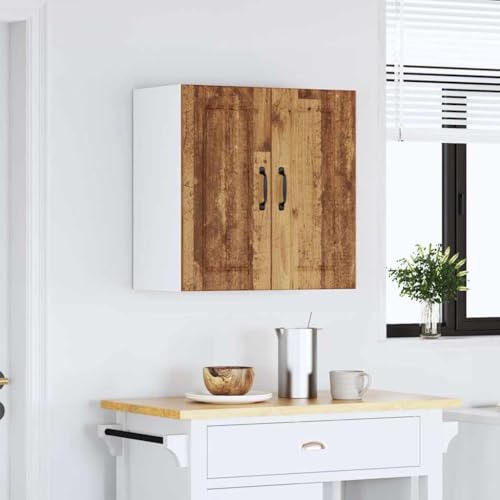 Homvdxl Hängeschrank für Küche, Schlafzimmer, Badezimmer, mit Doppeltür, Hängeschrank mit Ablage, moderner Badezimmerschrank – alter Stil, 60 x 31 x 60 cm Homvdxl Hängeschrank für Küche, Schlafzimmer, Badezimmer, mit Doppeltür, Hängeschrank mit Ablage, moderner Badezimmerschrank – alter Stil, 60 x 31 x 60 cm von Homvdxl