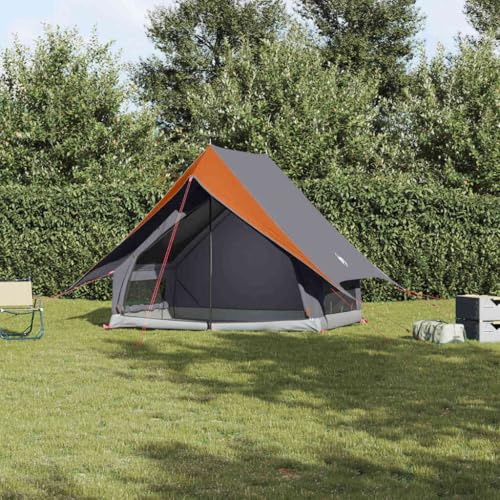 Homvdxl Hausstil Zelt für Familie Exrea Große Zelte mit Dach für Familien Camping Festivals - 220x233x184cm, Grau Homvdxl Hausstil Zelt für Familie Exrea Große Zelte mit Dach für Familien Camping Festivals - 220x233x184cm, Grau von Homvdxl