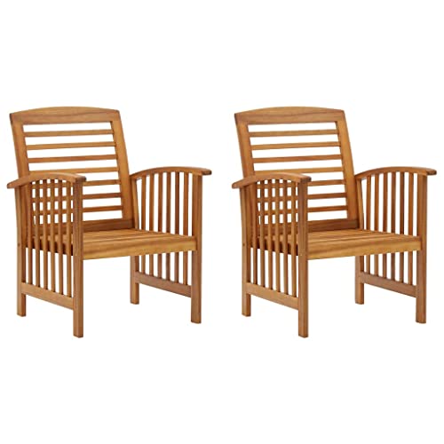 Homvdxl Holz Hochlehner Gartenstühle 59 x 67 x 83 cm 2 Set - Lineatur von Homvdxl