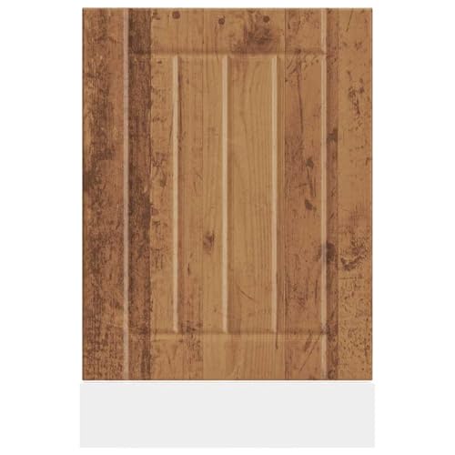Homvdxl Holzoptik Geschirrspülerabdeckung für Türfront Schützen Küche Geschirrspüler Panel Dekor Kühlschrank Panel 45x67cm Old Style von Homvdxl
