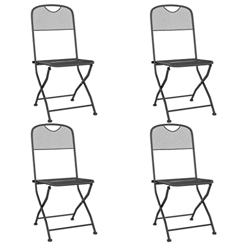 Homvdxl Klappbarer Liegestuhl, 4 Set Mesh Stil Camping Garten Angelstuhl, 54 x 40 x 86 cm Klappbare Gartenstühle von Homvdxl