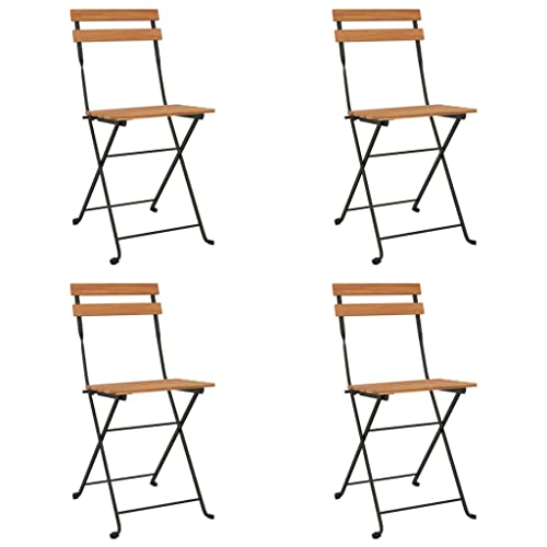 Homvdxl Klappstühle Outdoor 4er Set, Allwetter Bistrostühle mit Rückenlehne für Garten, Rasen, Hof und Strand - Dunkelbraun Homvdxl Klappstühle Outdoor 4er Set, Allwetter Bistrostühle mit Rückenlehne für Garten, Rasen, Hof und Strand - Dunkelbraun von Homvdxl