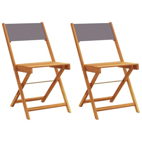 Homvdxl Klappstuhl Outdoor 2er Set Einfacher Holz Garten Esszimmerstuhl Bistrostühle mit Rückenlehne für Terrasse Terrasse Balkon 41x52,5x80cm - Anthrazit Homvdxl Klappstuhl Outdoor 2er Set Einfacher Holz Garten Esszimmerstuhl Bistrostühle mit Rückenlehne für Terrasse Terrasse Balkon 41x52,5x80cm - Anthrazit von Homvdxl