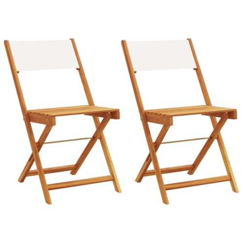 Homvdxl Klappstuhl Outdoor 2er Set Einfacher Holz Garten Esszimmerstuhl Bistrostühle mit Rückenlehne für Terrasse Terrasse Balkon 41x52,5x80cm - Weiß Homvdxl Klappstuhl Outdoor 2er Set Einfacher Holz Garten Esszimmerstuhl Bistrostühle mit Rückenlehne für Terrasse Terrasse Balkon 41x52,5x80cm - Weiß von Homvdxl