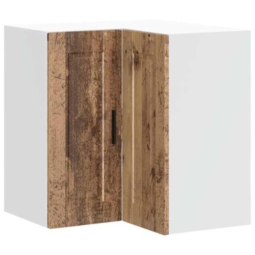 Homvdxl Kücheneck-Hängeschrank Wandmontage Badezimmer Aufbewahrungsschrank 57 x 57 x 60 cm Eck-Medizinschrank mit Ablage, Alter Stil Homvdxl Kücheneck-Hängeschrank Wandmontage Badezimmer Aufbewahrungsschrank 57 x 57 x 60 cm Eck-Medizinschrank mit Ablage, Alter Stil von Homvdxl