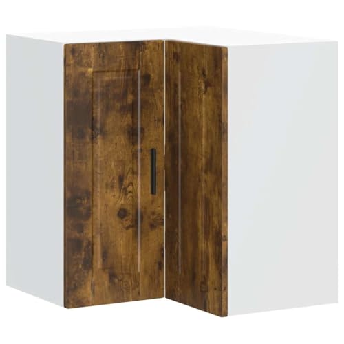 Homvdxl Kücheneck-Hängeschrank Wandschrank Badezimmer Aufbewahrungsschrank 57 x 57 x 60 cm Eckschrank Medizinschrank mit Ablage Eiche+Rustikal Homvdxl Kücheneck-Hängeschrank Wandschrank Badezimmer Aufbewahrungsschrank 57 x 57 x 60 cm Eckschrank Medizinschrank mit Ablage Eiche+Rustikal von Homvdxl