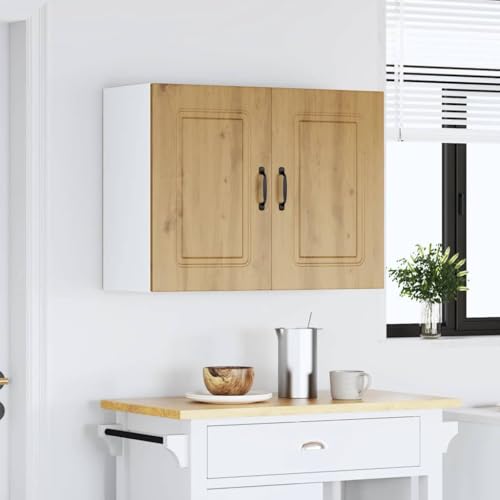 Homvdxl Küchenschränke Hängeschrank mit Flügeltüren und Einlegeboden Badezimmer WC Aufbewahrung Ordnungseinheit 80 x 31 x 60 cm Natur Homvdxl Küchenschränke Hängeschrank mit Flügeltüren und Einlegeboden Badezimmer WC Aufbewahrung Ordnungseinheit 80 x 31 x 60 cm Natur von Homvdxl