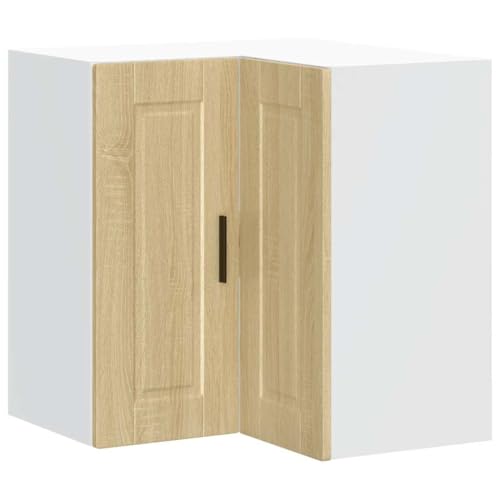 Homvdxl Küchenschrank Eckwand Hängeschrank Wandschrank Bad Aufbewahrungsschrank 57x57x60cm Eckschrank Medizinschrank mit Ablage Braun Homvdxl Küchenschrank Eckwand Hängeschrank Wandschrank Bad Aufbewahrungsschrank 57x57x60cm Eckschrank Medizinschrank mit Ablage Braun von Homvdxl