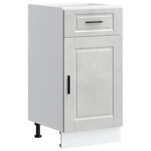 Homvdxl Küchenunterschrank, moderner Unterschrank mit Schublade, Tür und verstellbaren Füßen, für Wohnzimmer, Esszimmer, Bar, Grau - 40 x 46 x 81,5 cm Homvdxl Küchenunterschrank, moderner Unterschrank mit Schublade, Tür und verstellbaren Füßen, für Wohnzimmer, Esszimmer, Bar, Grau - 40 x 46 x 81,5 cm von Homvdxl