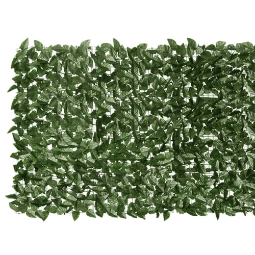Homvdxl Künstlicher Efeu Sichtschutzzaun 1x2m Gartensichtschutz UV Geschützt Künstliche Hecke Roll Screen mit Faux Leaf Dekor für Außen Balkon Wand von Homvdxl