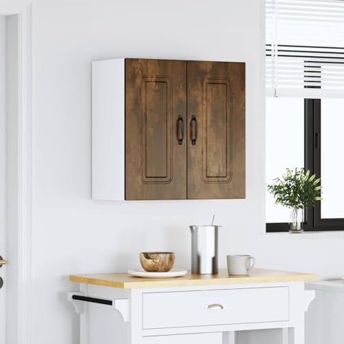 Homvdxl Moderner Küchenschrank 60x31x60 cm Kleine Hängeschränke mit 2 modernen Türen Einfache Badezimmerschränke mit 2 Etagen Regal für Wohnzimmer Büro - Eiche+Rustikal Homvdxl Moderner Küchenschrank 60x31x60 cm Kleine Hängeschränke mit 2 modernen Türen Einfache Badezimmerschränke mit 2 Etagen Regal für Wohnzimmer Büro - Eiche+Rustikal von Homvdxl