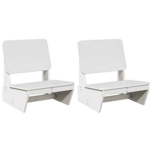 Homvdxl Niedriger Stuhl, 2er-Set, Feuerstelle, Outdoor-Feuerstellenstuhl für Garten, Terrasse, Terrasse und Balkon, wasserabweisend, Holz, Gartensitz mit Rückenlehne, 60 x 64 x 70,5 cm, Weiß Homvdxl Niedriger Stuhl, 2er-Set, Feuerstelle, Outdoor-Feuerstellenstuhl für Garten, Terrasse, Terrasse und Balkon, wasserabweisend, Holz, Gartensitz mit Rückenlehne, 60 x 64 x 70,5 cm, Weiß von Homvdxl