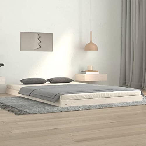 Homvdxl Niedriges Bettgestell – 9 cm Höhe – 120 x 200 cm kleines Doppelbett aus Holz, Plattformbettrahmen für Schlafzimmer, Wohnzimmer, kein Boxspringbett erforderlich – Weiß Homvdxl Niedriges Bettgestell – 9 cm Höhe – 120 x 200 cm kleines Doppelbett aus Holz, Plattformbettrahmen für Schlafzimmer, Wohnzimmer, kein Boxspringbett erforderlich – Weiß von Homvdxl