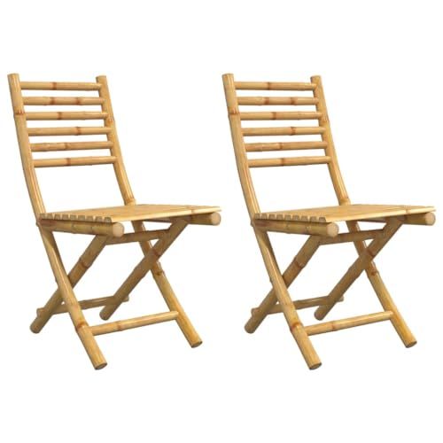 Homvdxl Outdoor Garten Klappstuhl 2 Set Bambus Lounge Stühle mit gebogener Rückenlehne für Picknick Garten Camping Angeln - 43x54x88cm Homvdxl Outdoor Garten Klappstuhl 2 Set Bambus Lounge Stühle mit gebogener Rückenlehne für Picknick Garten Camping Angeln - 43x54x88cm von Homvdxl