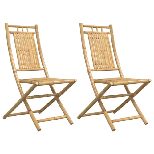 Homvdxl Outdoor Garten Klappstuhl 2 Set Bambus Lounge Stühle mit gebogener Rückenlehne für Picknick Garten Camping Angeln - 46x66x99cm Homvdxl Outdoor Garten Klappstuhl 2 Set Bambus Lounge Stühle mit gebogener Rückenlehne für Picknick Garten Camping Angeln - 46x66x99cm von Homvdxl
