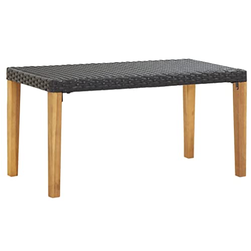 Homvdxl Rattan-Terrassen-Gartenbank, 120 x 40 cm, Outdoor-Bänke, Terrassensitz, 2-Sitzer, Zweisitzer für Veranda, Hinterhof, Park, Außenmöbel, Dekoration – Schwarz Homvdxl Rattan-Terrassen-Gartenbank, 120 x 40 cm, Outdoor-Bänke, Terrassensitz, 2-Sitzer, Zweisitzer für Veranda, Hinterhof, Park, Außenmöbel, Dekoration – Schwarz von Homvdxl