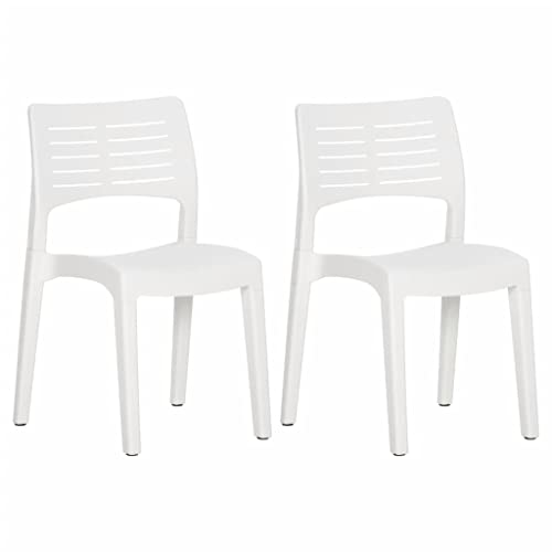 Homvdxl Simple Liegestuhl 2er Set, 50 x 51 x 82 cm, PP Camping Garten Angelstuhl, leicht, Lattenlehne - Weiß Homvdxl Simple Liegestuhl 2er Set, 50 x 51 x 82 cm, PP Camping Garten Angelstuhl, leicht, Lattenlehne - Weiß von Homvdxl