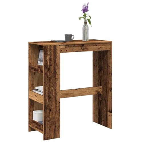 Homvdxl Stehtisch aus Holzwerkstoff, ideal für Zuhause, Restaurant und Hotels, kompakt für kleine Innenräume, 90 x 40 x 103,5 cm, rustikales Braun Homvdxl Stehtisch aus Holzwerkstoff, ideal für Zuhause, Restaurant und Hotels, kompakt für kleine Innenräume, 90 x 40 x 103,5 cm, rustikales Braun von Homvdxl