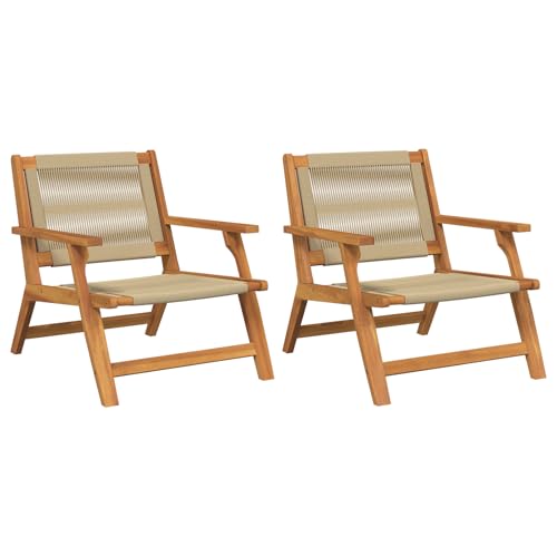 Homvdxl Stuhl 2er Set Breite Sitzfläche Garten Esszimmerstuhl mit Rückenlehne Armlehne für Terrasse Terrasse Balkon Massivholz Beige Homvdxl Stuhl 2er Set Breite Sitzfläche Garten Esszimmerstuhl mit Rückenlehne Armlehne für Terrasse Terrasse Balkon Massivholz Beige von Homvdxl