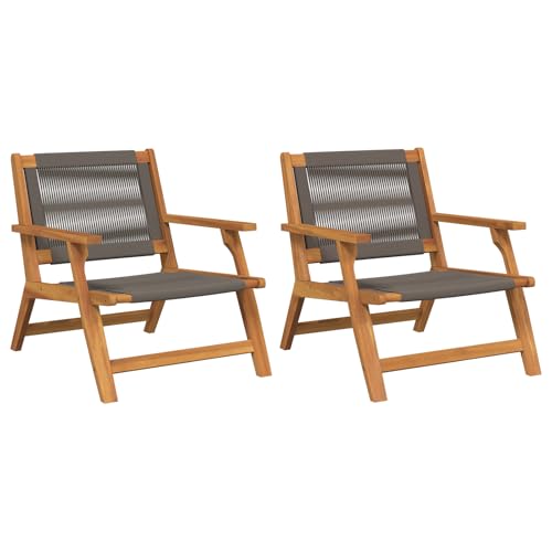 Homvdxl Stuhl 2er Set Breite Sitzfläche Garten Esszimmerstuhl mit Rückenlehne Armlehne für Terrasse Terrasse Balkon Massivholz Grau Homvdxl Stuhl 2er Set Breite Sitzfläche Garten Esszimmerstuhl mit Rückenlehne Armlehne für Terrasse Terrasse Balkon Massivholz Grau von Homvdxl