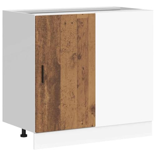 Homvdxl Unterschrank Sideboard Küchenschrank Einzeltür 86 x 46 x 81,5 cm Verstellbare Füße Moderner Stil Wohnzimmer Old Style von Homvdxl