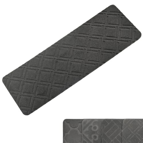 Homwiz Treppenstufen Matten, Stufenmatten Selbstklebend Innen 15 Stück, Treppenstufen Antirutsch Zuschneidbar Wiederverwendbar für Schützen Sie Haustiere, Senioren Kinder (Dunkelgrau, 55x19 cm) von Homwiz