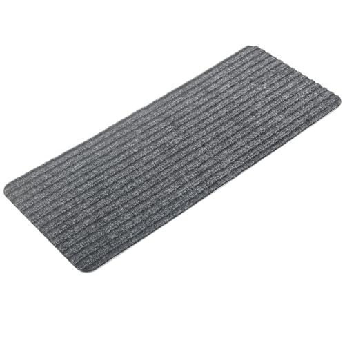 Homwiz Treppenstufen Matten, Selbstklebende Stufenmatten Innen 15 Stück, Treppenstufen Antirutsch Zuschneidbar Wiederverwendbar für Schützen Sie Haustiere, Senioren Kinder (Dunkelgrau, 76x20cm) von Homwiz