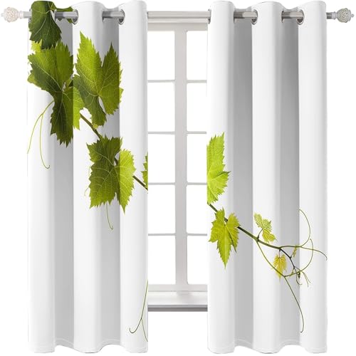 Homxi 2er Set Lichtdichte Vorhänge Kinder,2 x 107W x 214H cm,Gardinen Ösen Küche Blätter Muster Schlafzimmer Vorhänge Grün Modern Homxi 2er Set Lichtdichte Vorhänge Kinder,2 x 107W x 214H cm,Gardinen Ösen Küche Blätter Muster Schlafzimmer Vorhänge Grün Modern von Homxi
