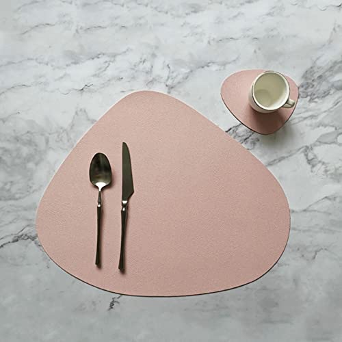 Homxi 2er Set Tischsets,45.5x36.8CM,Tisch Platzset Leder Einfarbig mit Dreieck Platzset Antirutsch Rosa Homxi 2er Set Tischsets,45.5x36.8CM,Tisch Platzset Leder Einfarbig mit Dreieck Platzset Antirutsch Rosa von Homxi