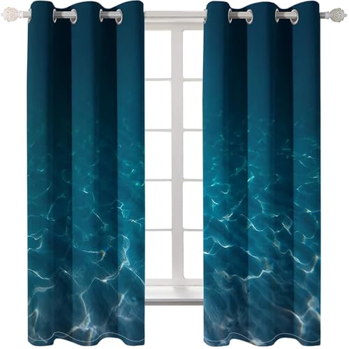 Homxi Blickdichte Vorhänge Kinderzimmer 2er Set,2 x 152W x 214H cm,Ösen Vorhange Meerwasser Blau Grün Gardinen für Schlafzimmer Modern Homxi Blickdichte Vorhänge Kinderzimmer 2er Set,2 x 152W x 214H cm,Ösen Vorhange Meerwasser Blau Grün Gardinen für Schlafzimmer Modern von Homxi