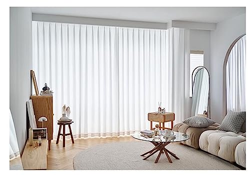 Homxi Blickdichte Vorhänge Schlafzimmer 2er Set 2 x 140W x 215H cm,Blickdichte Vorhänge Weiß Einfarbig Gardinen mit Taschen Homxi Blickdichte Vorhänge Schlafzimmer 2er Set 2 x 140W x 215H cm,Blickdichte Vorhänge Weiß Einfarbig Gardinen mit Taschen von Homxi