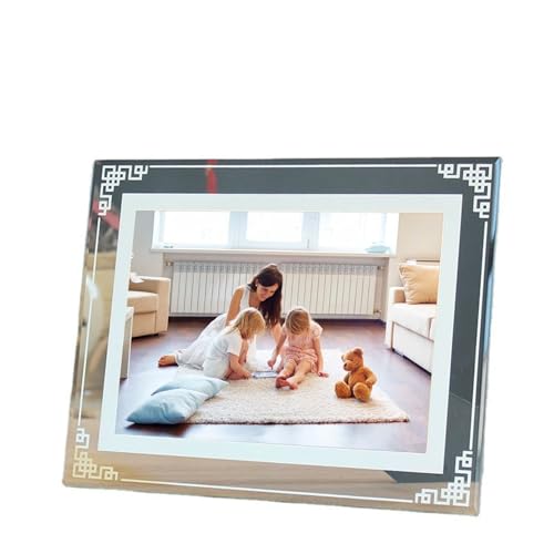 Homxi Foto Rahmen 12.7 x 17.78 cm Family Silber,Bilderrahmen Vintage Rechteckig Tischplatte Senkrecht und Querformat,Deko Bilderrahmen Hochzeit von Homxi