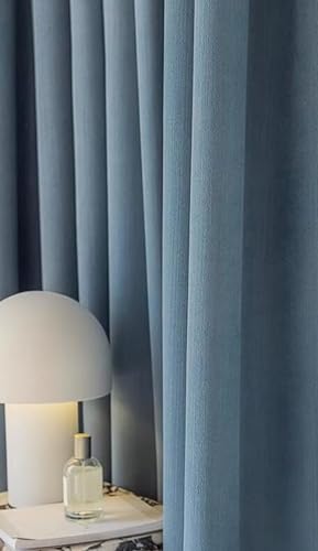 Homxi Gardinen Küche Blickdicht 2er Set,2 x 137W x 244H cm,Vorhänge Verdunkelnd Blau Einfarbig Gardinen mit Hakenaufhängung Homxi Gardinen Küche Blickdicht 2er Set,2 x 137W x 244H cm,Vorhänge Verdunkelnd Blau Einfarbig Gardinen mit Hakenaufhängung von Homxi