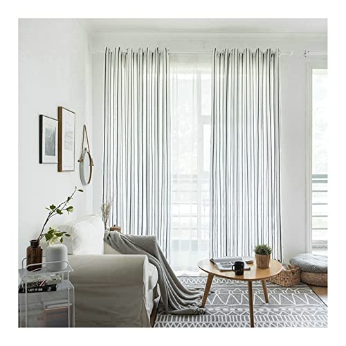 Homxi Gardinen Transparent Schlafzimmer 2er Set 2 x 132Wx274L cm,Vorhang Halbtransparent Schwarz Grau Weiß Streifen Ösenvorhang Modern Homxi Gardinen Transparent Schlafzimmer 2er Set 2 x 132Wx274L cm,Vorhang Halbtransparent Schwarz Grau Weiß Streifen Ösenvorhang Modern von Homxi