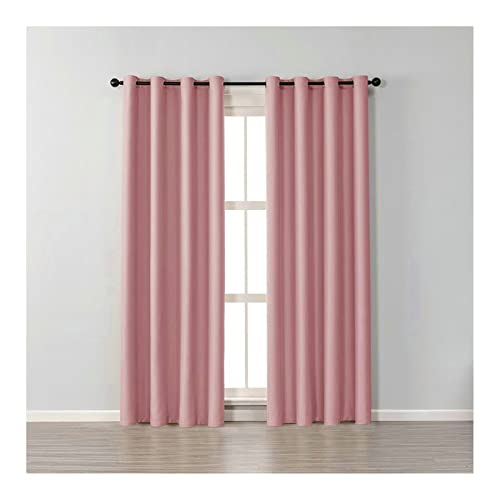 Homxi Küchen Vorhänge Blickdicht 2er Set 2 x 137Wx244L cm,Blickdichte Vorhänge Thermo Rosa Einfarbig Ösen Vorhange Homxi Küchen Vorhänge Blickdicht 2er Set 2 x 137Wx244L cm,Blickdichte Vorhänge Thermo Rosa Einfarbig Ösen Vorhange von Homxi