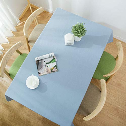 Homxi Tischdecke Couchtisch Quadratisch 90 W x 90 L cm,Tischdecke für Draußen Hellblau Einfarbig Baumwolle Tischdecke Küche Homxi Tischdecke Couchtisch Quadratisch 90 W x 90 L cm,Tischdecke für Draußen Hellblau Einfarbig Baumwolle Tischdecke Küche von Homxi
